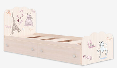 Кровать с ящиками Кр-18 для детской Париж
